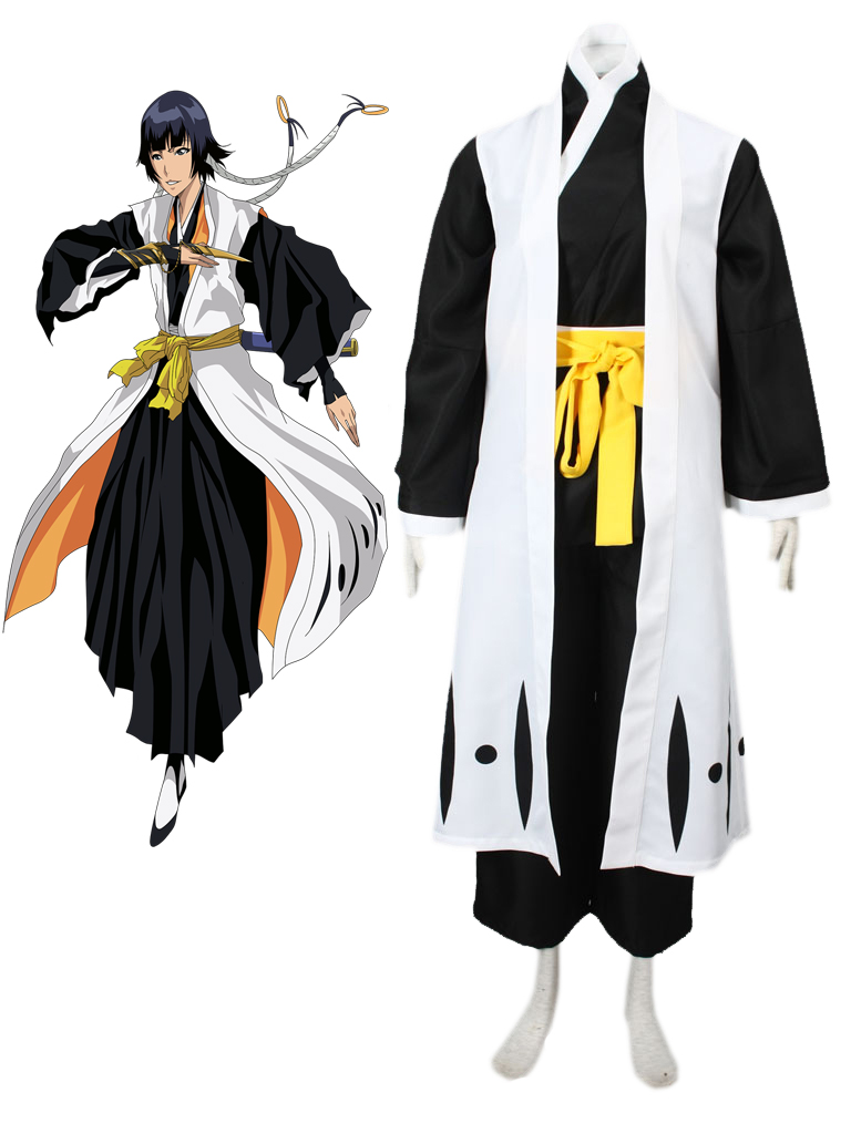 Bleach Gotei Thirteen Soi Fon Captain of the 2nd Division Soul Reaper Kimono Cosplay Costumes